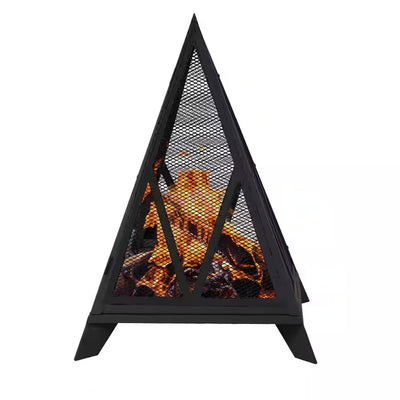 Majestic Pyramid Steel Mesh Wood Burning Fire Bowl Pit