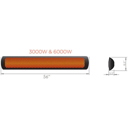 Bromic Tungsten Smart-Heat 56-Inch 3000W Single Element Electric Heater