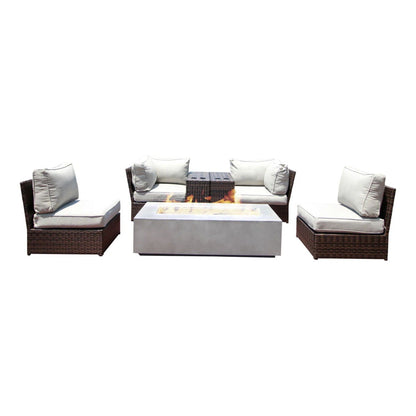 Outdoor Elegance Conversation Set With Fire Pit