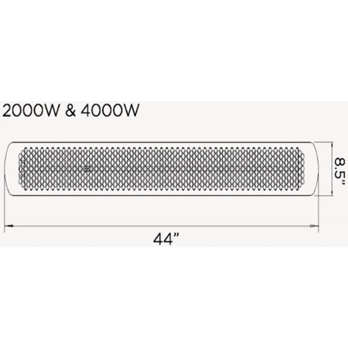 Bromic Tungsten Smart-Heat 44-Inch 4000W Dual Element Electric Heater