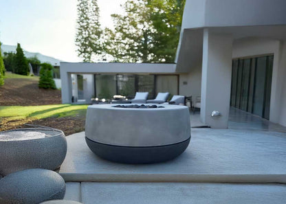 Tumbler - 36" Concrete Firepit (Natural Gas and Propane Fire Pit)