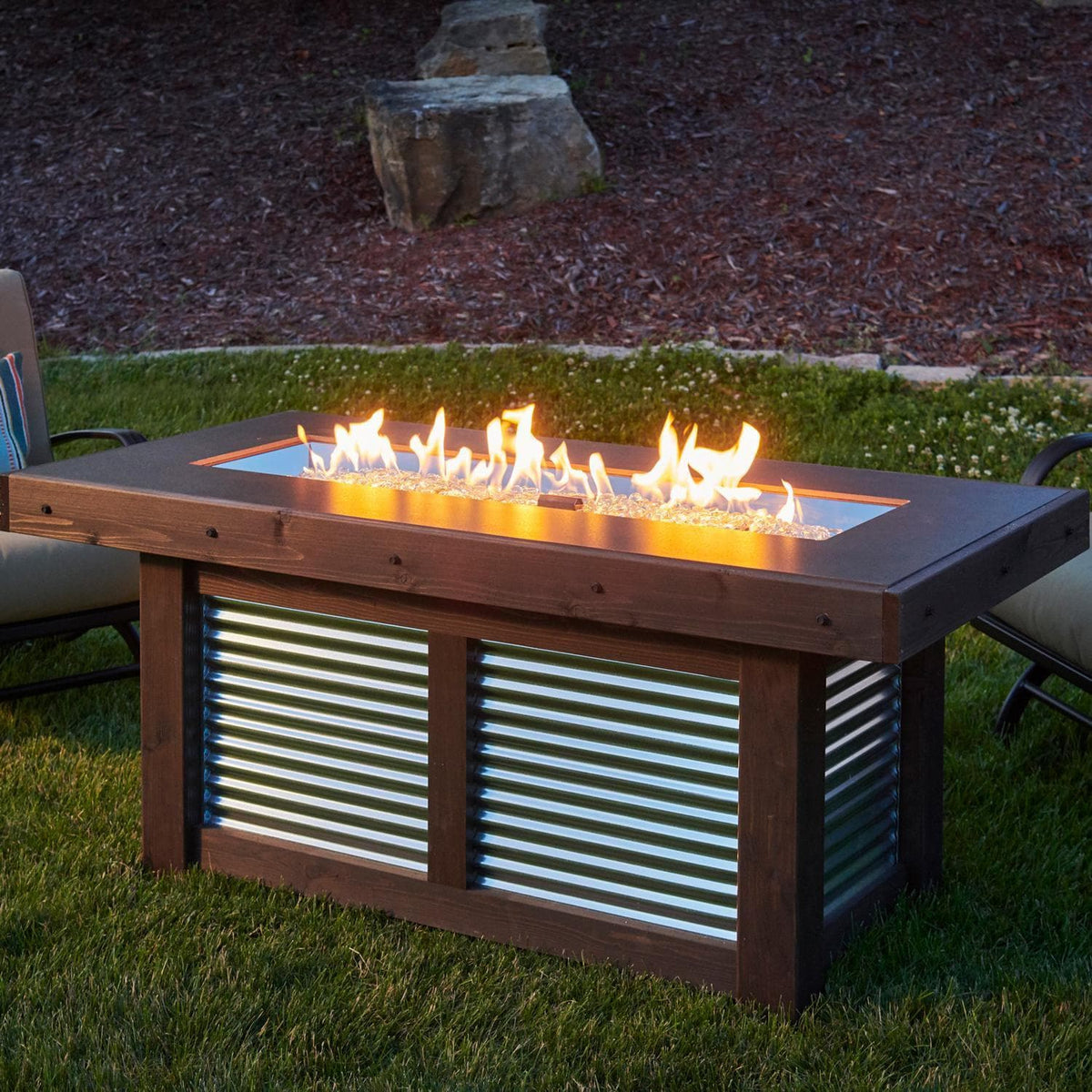 Denali Brew Rectangular Gas Fire Pit Table