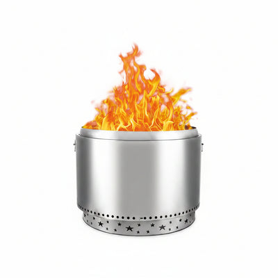 27 Inch Smokeless Fire Pit Stove Bonfire, Wood Burning Fireplaces, Stainless Steel Portable Outdoor Firepit, for Outdoor Patio Camping