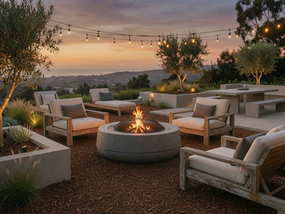 Tumbler - 48" Wood Burning Concrete Fire pit
