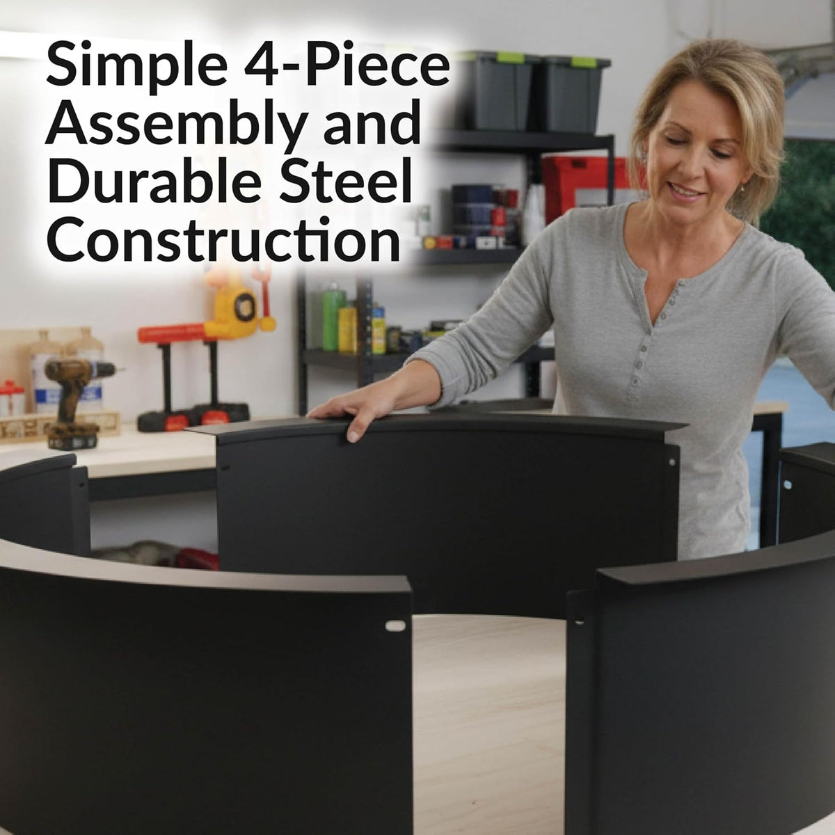 Sunnydaze Heavy Duty Steel Fire Pit Ring Insert, 42" Outer / 36" Inner Dia