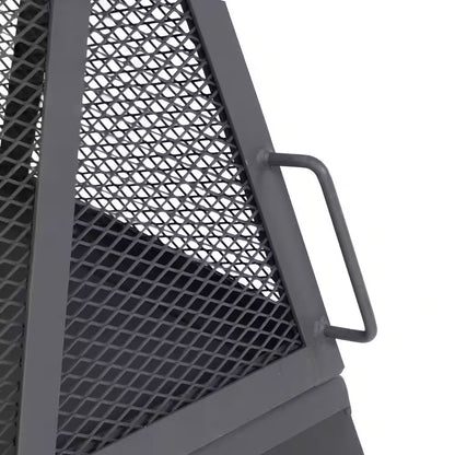 Majestic Pyramid Steel Mesh Wood Burning Fire Bowl Pit