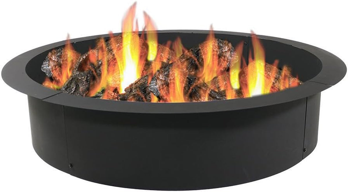 Sunnydaze Heavy Duty Steel Fire Pit Ring Insert, 42" Outer / 36" Inner Dia