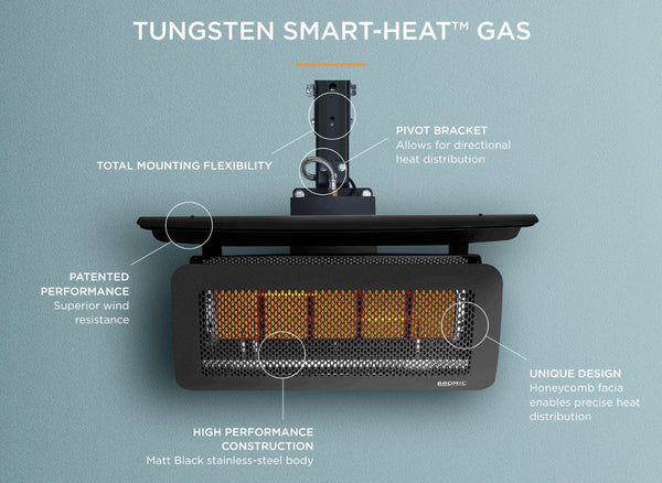 Bromic Tungsten Smart-Heat 20-Inch 300-Series 26,000 BTU Gas Heater
