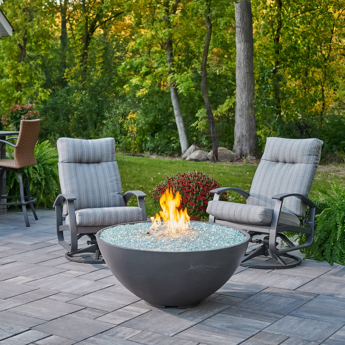 Cove Concrete Edge Gas Fire Pit Bowl 42"