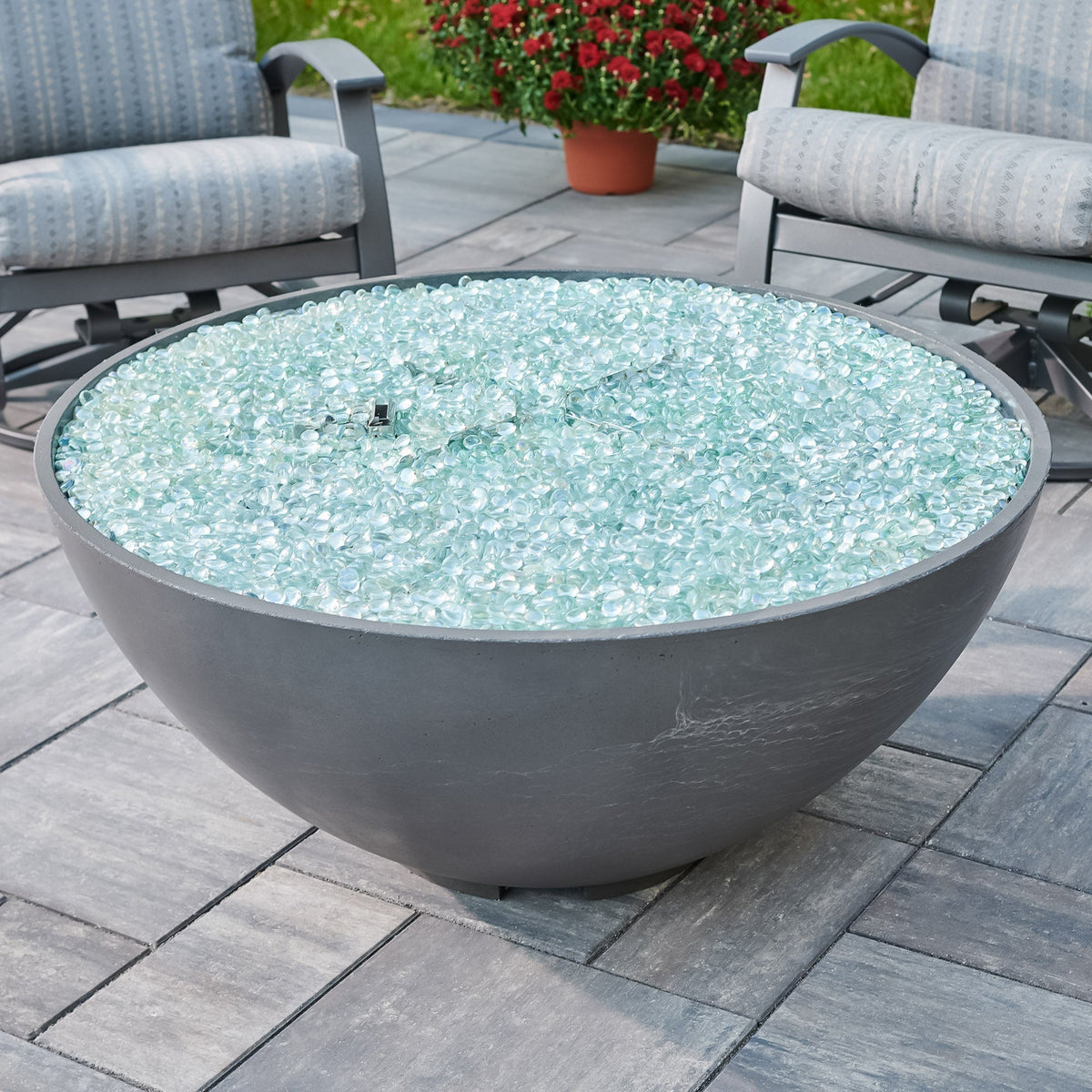 Cove Concrete Edge Gas Fire Pit Bowl 42"