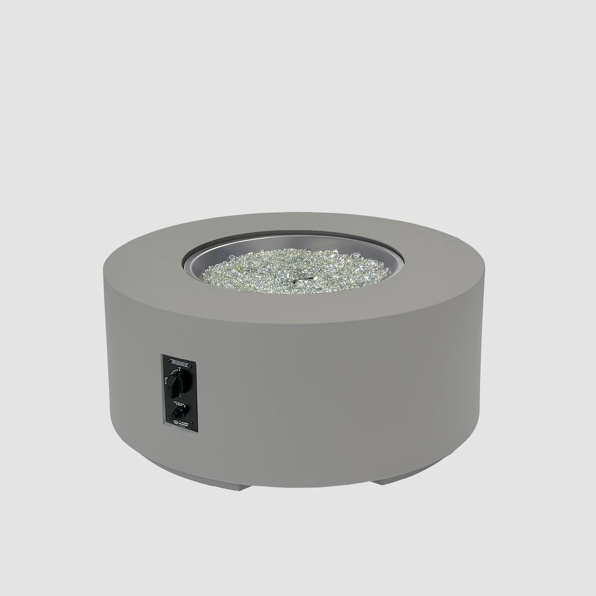Cove Concrete Round Gas Fire Pit Table