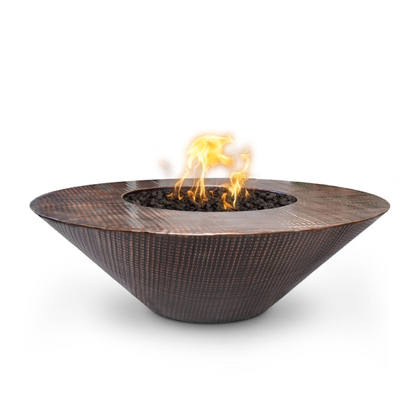 Cazo 48" Wide Ledge Hammered Copper Fire Pit by The Outdoor Plus