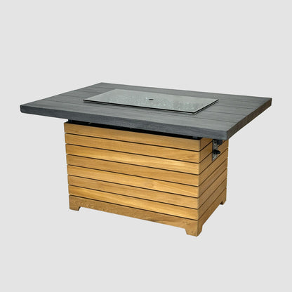 Darien 42-Inch Rectangular Gas Fire Pit Table