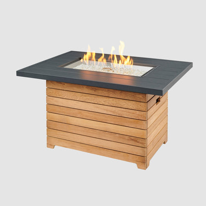 Darien 42-Inch Rectangular Gas Fire Pit Table