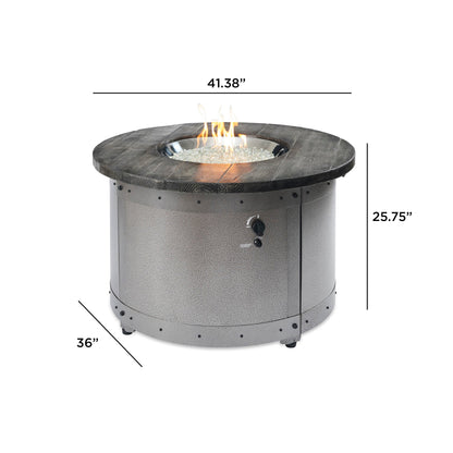 Edison Round Gas Fire Pit Table