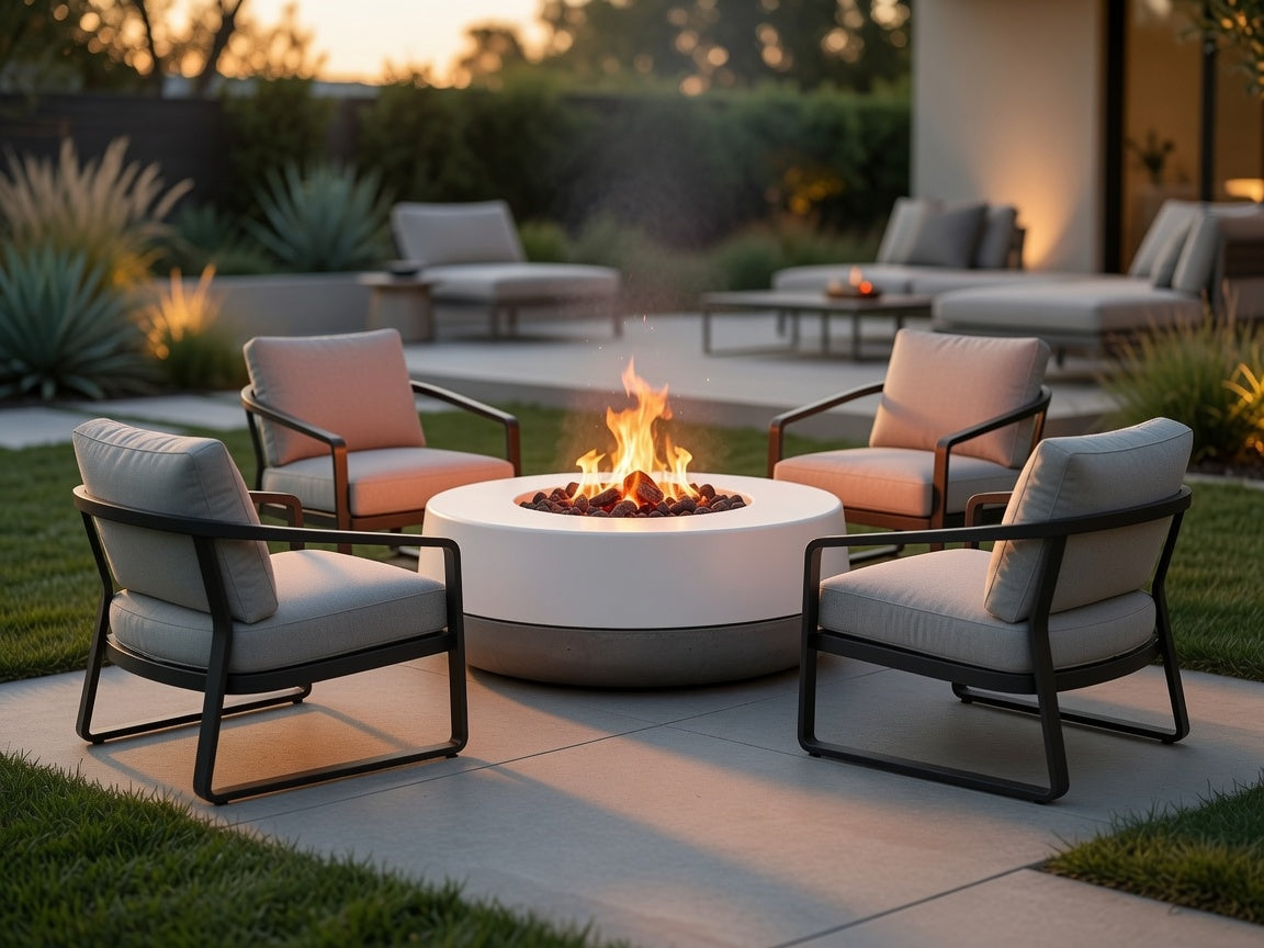Tumbler - 48" Concrete Firepit (Natural Gas and Propane)