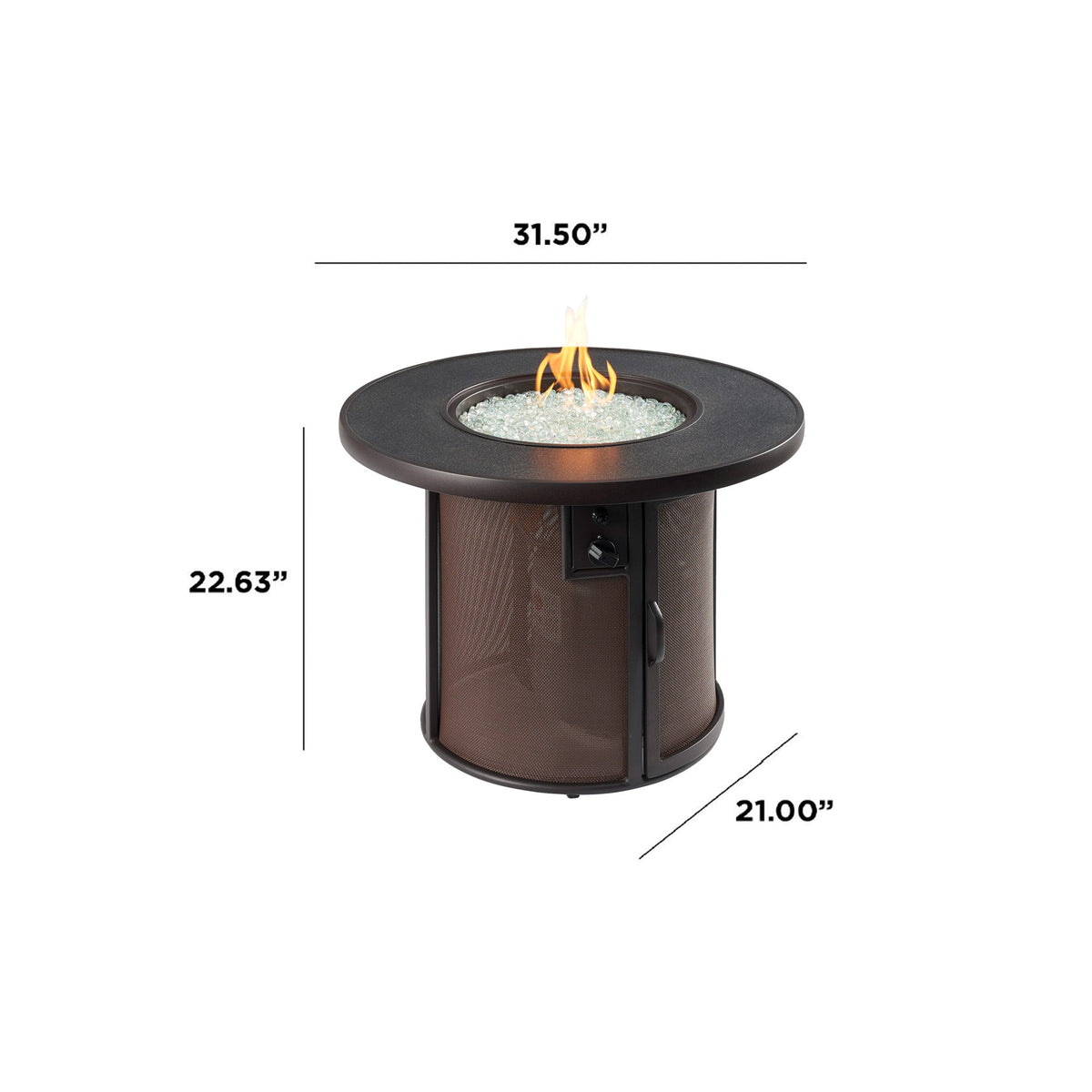 Stonefire Round Gas Fire Pit Table