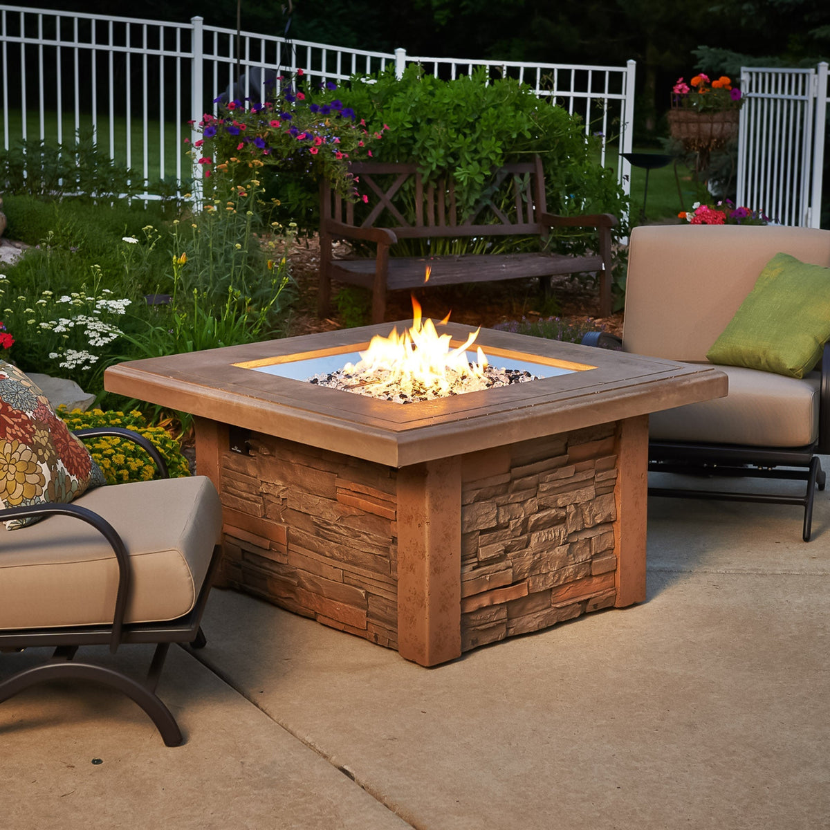 Sierra Square Gas Fire Pit Table