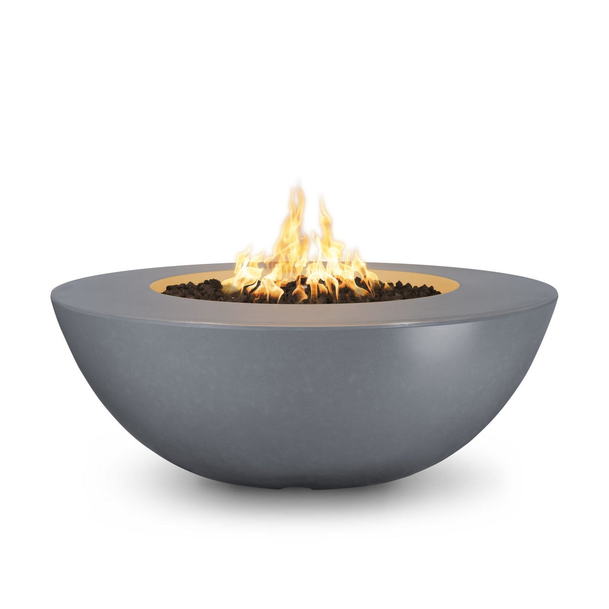 Sedona 60" Wide Ledge GFRC Concrete Fire Pit by The Outdoor Plus