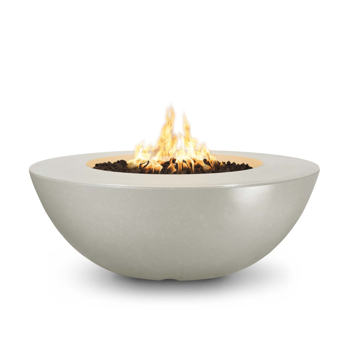 Sedona 60" Wide Ledge GFRC Concrete Fire Pit by The Outdoor Plus