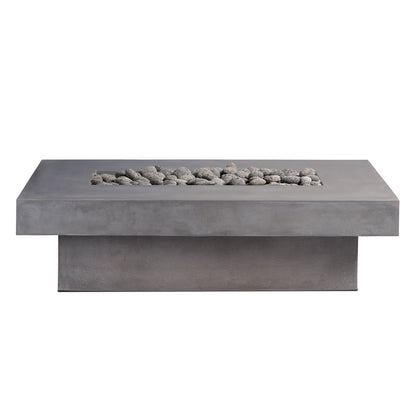 Toplina - Rectangular Concrete Fire Pit Table