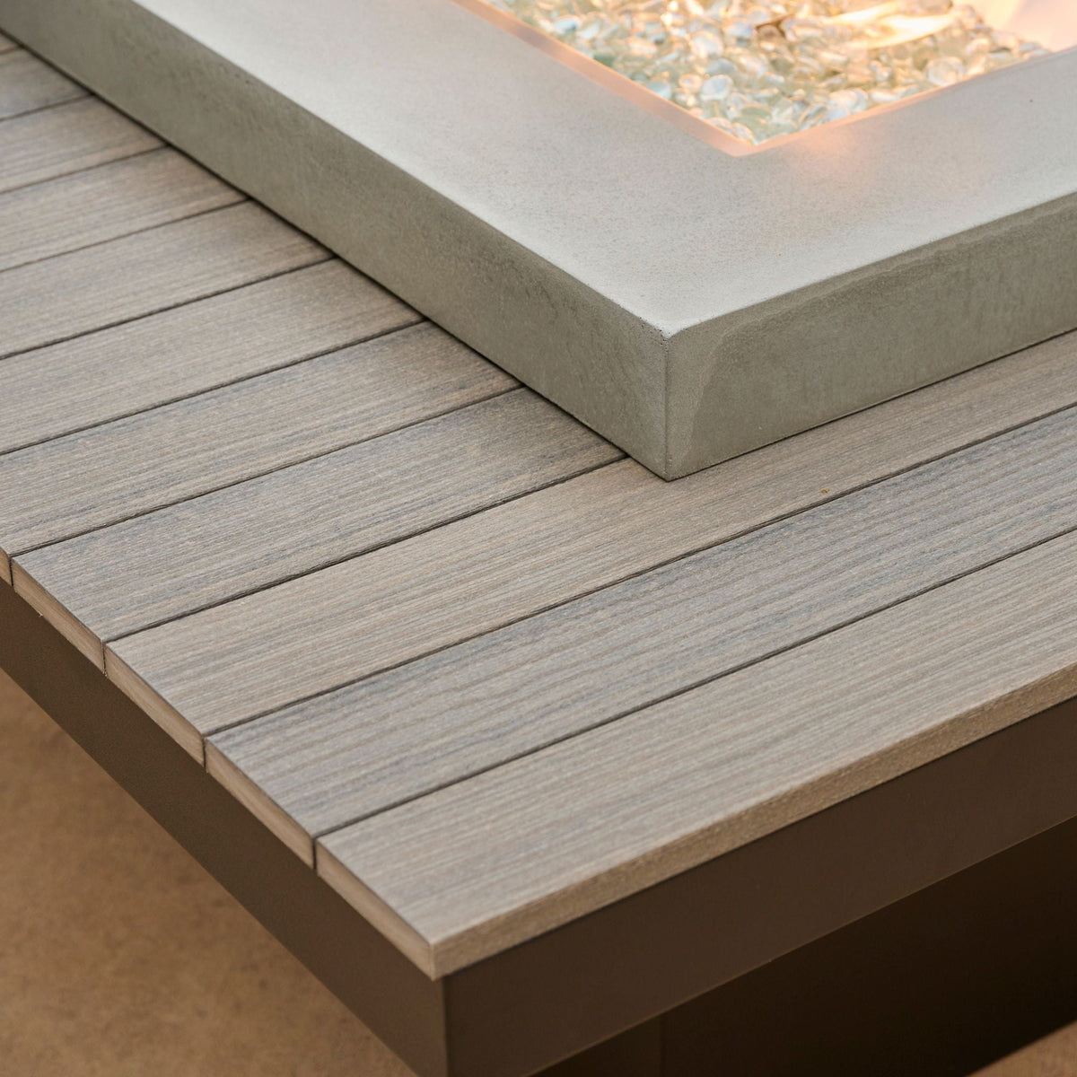 Uptown Linear Gas Fire Pit Table