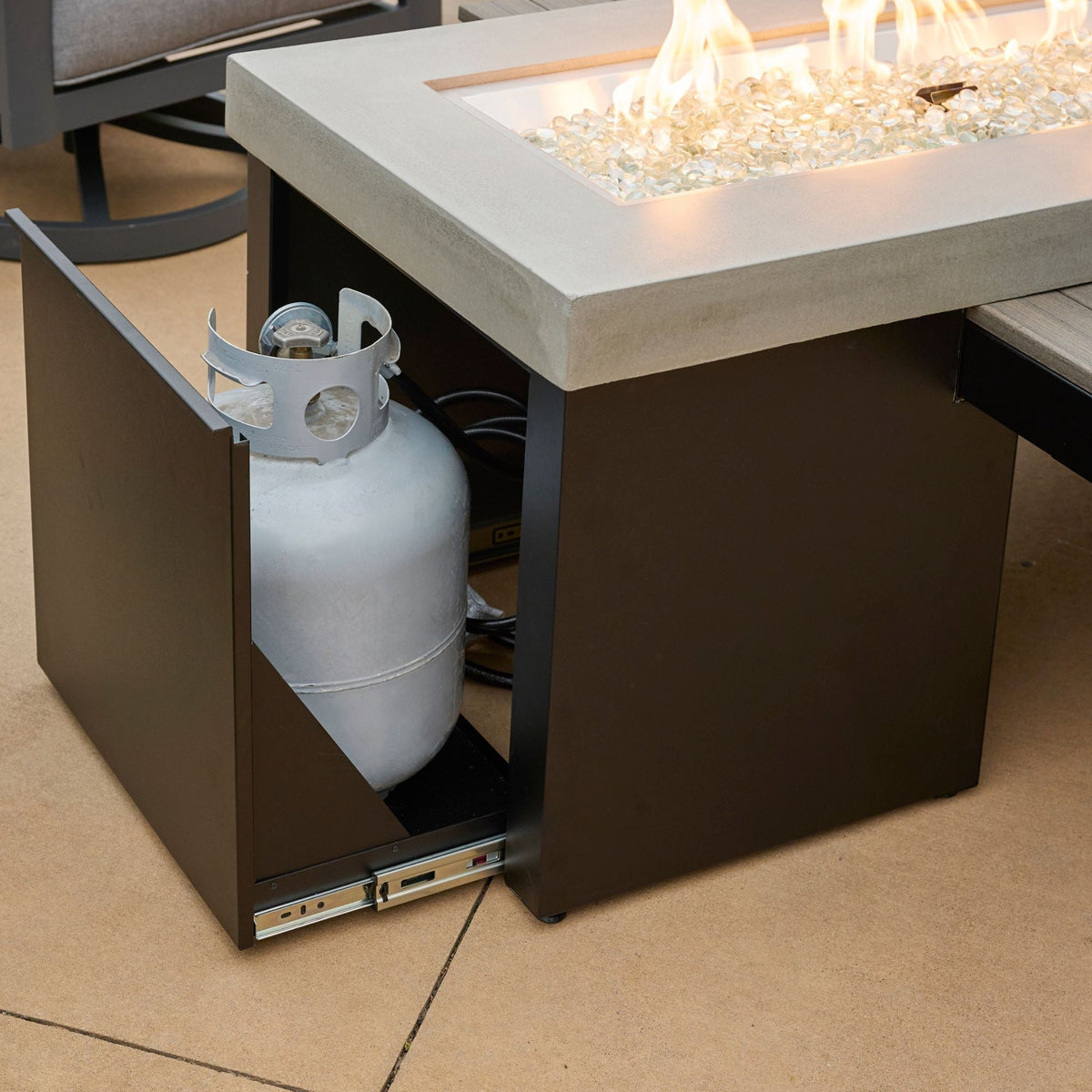 Uptown Linear Gas Fire Pit Table