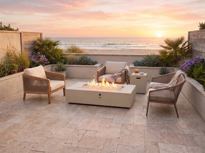 Vosera Linear Gas Fire Pit Table