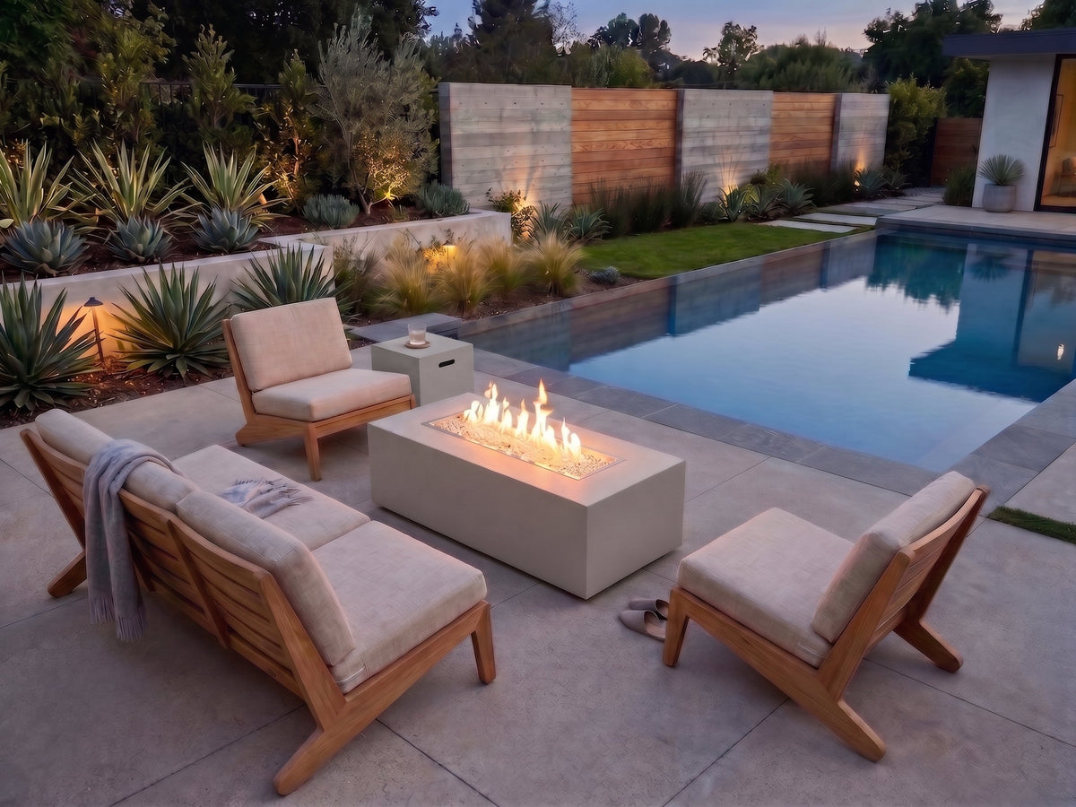 Vosera Linear Gas Fire Pit Table