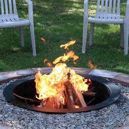 Sunnydaze Heavy Duty Steel Fire Pit Ring Insert, 42" Outer / 36" Inner Dia