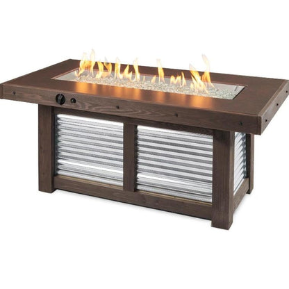 Denali Brew Rectangular Gas Fire Pit Table