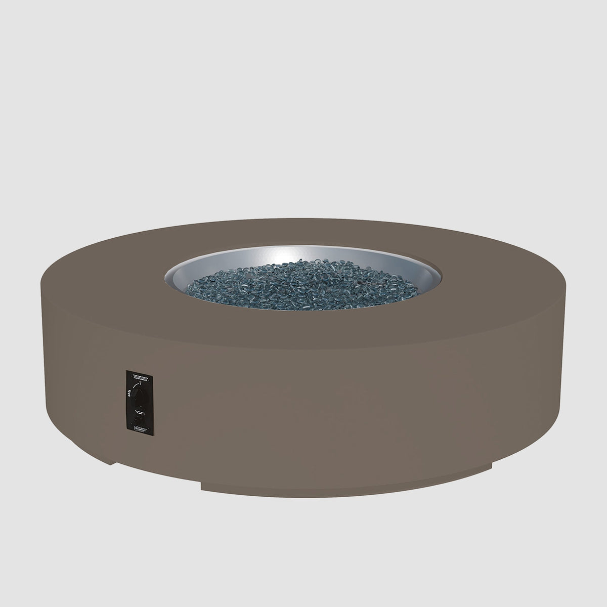 Cove Concrete Round Gas Fire Pit Table