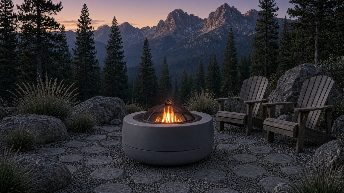 Tumbler - 36" Wood Burning Concrete Fire pit